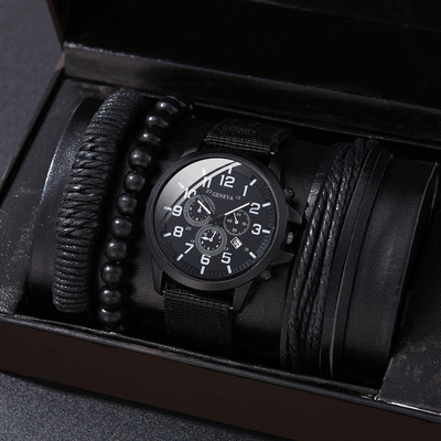 4db Órakészlet Üzleti karóra Férfi Sport Férfi Kvarc Karóra Férfi Alkalmi Óra relogio masculino