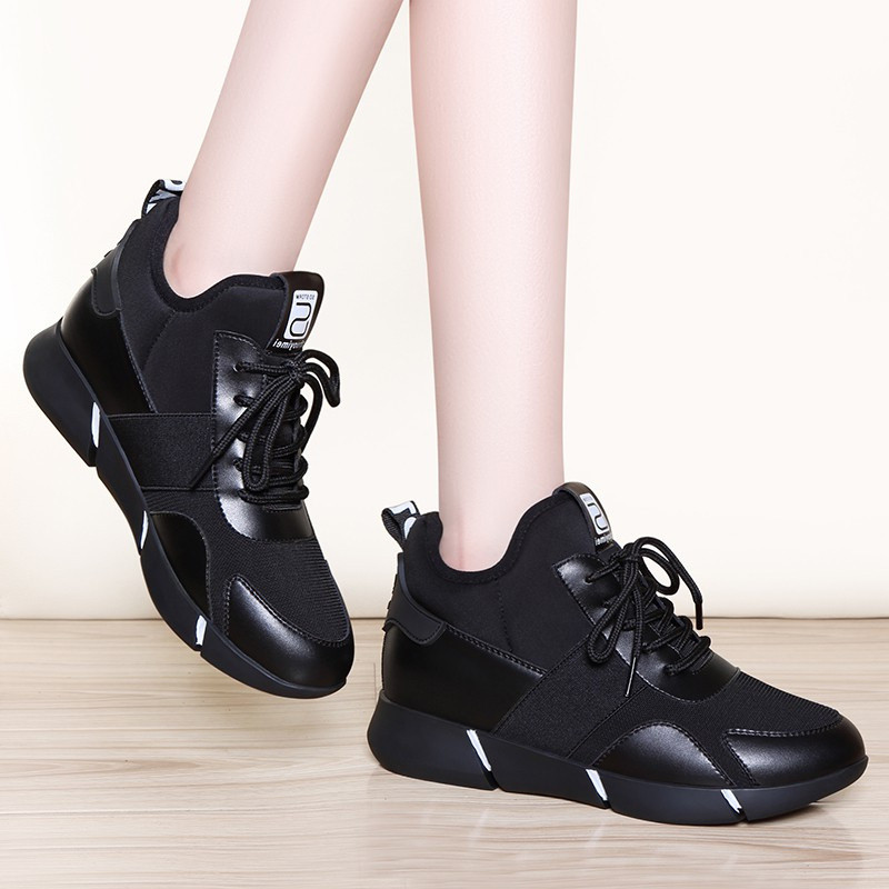 Pavasara sieviešu kedas Zelta Fahison vulkanizētas kurpes PU sieta šņorējamas sieviešu platformas ikdienas apavi Sporta trenažieri