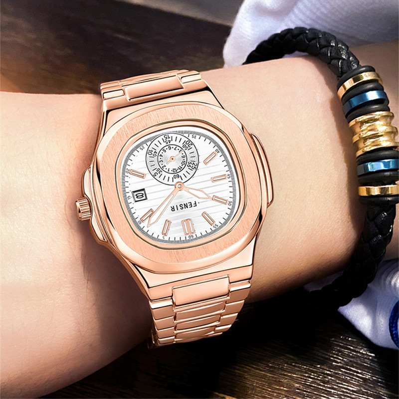 Vīriešu luksusa zīmola biznesa sporta pulksteņi mans neparastās modes eksakts kvarca tērauda pulkstenis vīriešiem rokas pulksteņu pasūtījumi reloj hombre