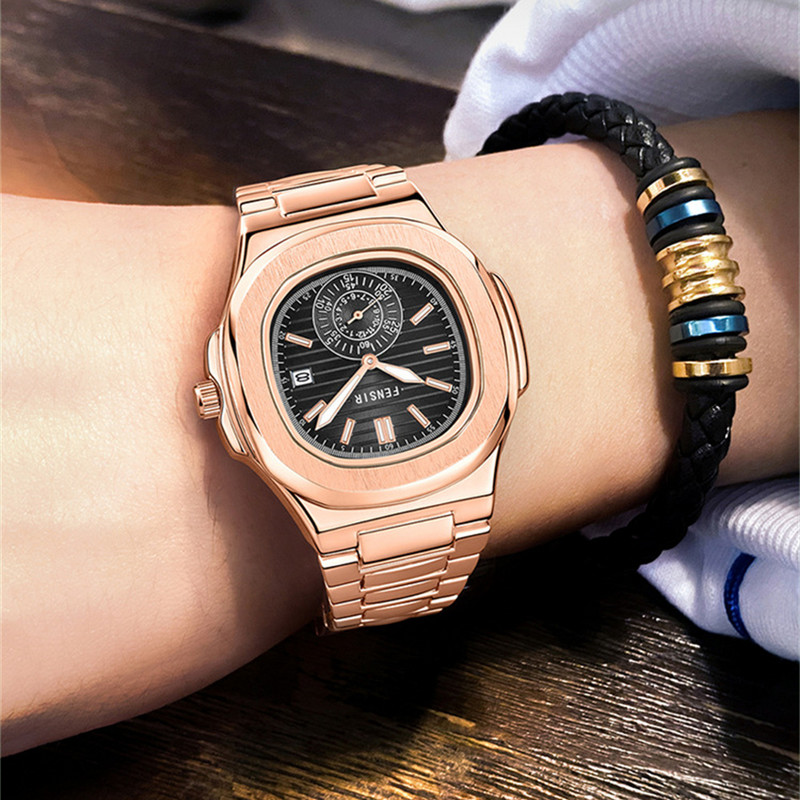 Vīriešu luksusa zīmola biznesa sporta pulksteņi mans neparastās modes eksakts kvarca tērauda pulkstenis vīriešiem rokas pulksteņu pasūtījumi reloj hombre