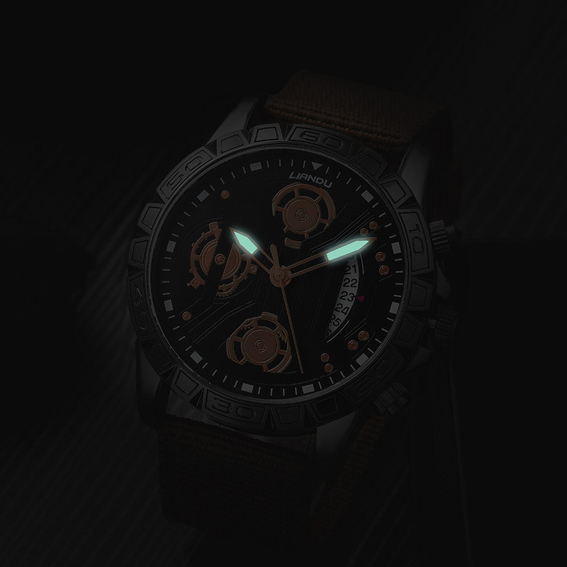 Modes vīriešu pulksteņi rokassprādzes komplekti LIANDU luksusa neilona josla kvarca rokas pulkstenis elegants dāvanu pulkstenis vīriešiem Relogio Masculino bez kastes