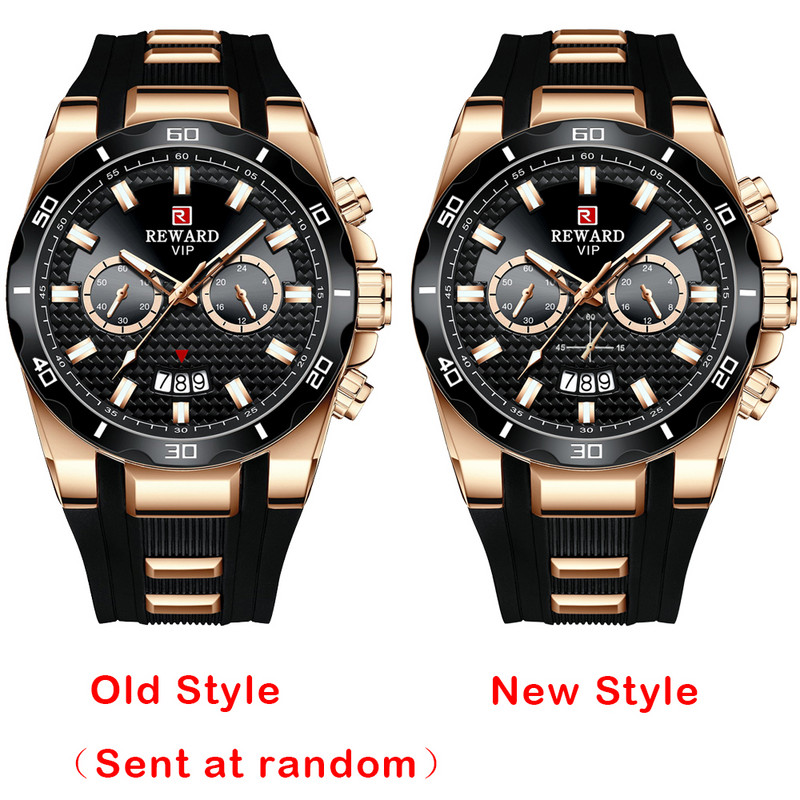 REWARD Modes vīriešu pulkstenis ar lielu ciparnīcu vīriešu augstākās klases luksusa hronogrāfs silikona sporta kvarca pulksteņi ūdensizturīgi relogio Masculino