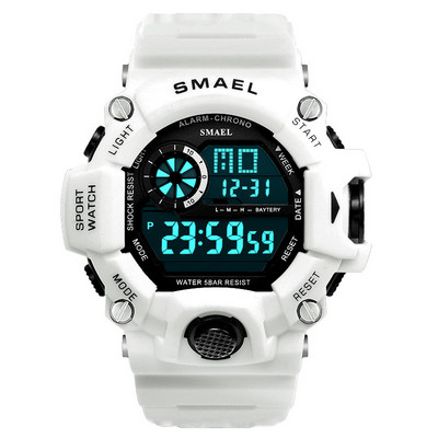 SMAEL Ceas digital sport militar impermeabil pentru bărbați cu iluminare din spate cu LED Ceas de mână electronic cu alarmă Calendar часы relogio 1385