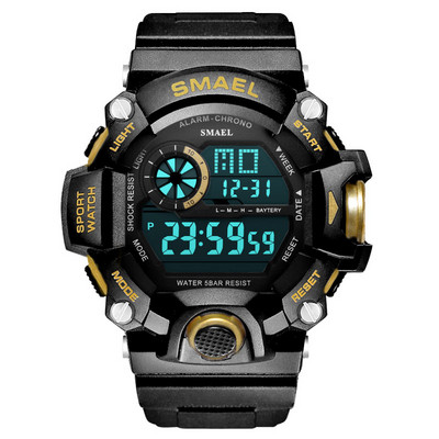 SMAEL Ceas digital sport militar impermeabil pentru bărbați cu iluminare din spate cu LED Ceas de mână electronic cu alarmă Calendar часы relogio 1385