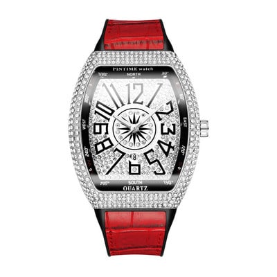 Luksuzni sat vrhunske marke za muškarce s klasičnim kućištem Tonneau s kalendarom Kvarcni sat za muškarce Muški sat Hombre Relogio Masculino Drop Shipping