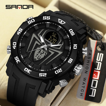 Ανδρικά ρολόγια SANDA Military Fashion Sport Watch Αναλογικά ηλεκτρονικά LED ρολόγια χειρός για ανδρικό ρολόι Relogio Masculino αδιάβροχο 50M