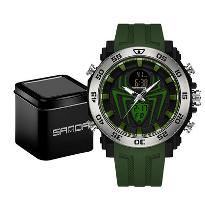 SANDA Vīriešu militārie pulksteņi Modes sporta pulksteņi Analogie elektroniskie LED rokas pulksteņi vīriešiem Pulkstenis Relogio Masculino Ūdensizturīgs 50 M