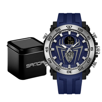 SANDA Vīriešu militārie pulksteņi Modes sporta pulksteņi Analogie elektroniskie LED rokas pulksteņi vīriešiem Pulkstenis Relogio Masculino Ūdensizturīgs 50 M