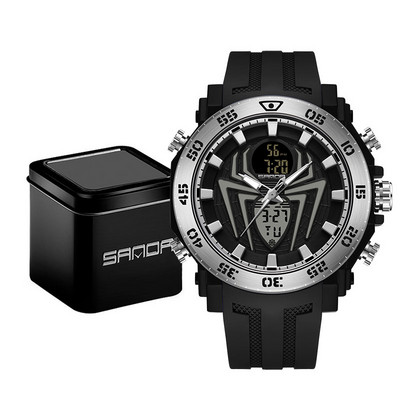 SANDA Vīriešu militārie pulksteņi Modes sporta pulksteņi Analogie elektroniskie LED rokas pulksteņi vīriešiem Pulkstenis Relogio Masculino Ūdensizturīgs 50 M