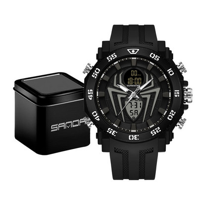 SANDA Vīriešu militārie pulksteņi Modes sporta pulksteņi Analogie elektroniskie LED rokas pulksteņi vīriešiem Pulkstenis Relogio Masculino Ūdensizturīgs 50 M
