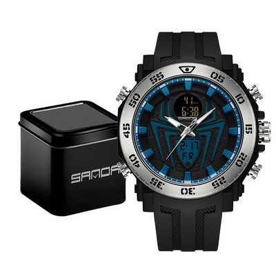 SANDA Vīriešu militārie pulksteņi Modes sporta pulksteņi Analogie elektroniskie LED rokas pulksteņi vīriešiem Pulkstenis Relogio Masculino Ūdensizturīgs 50 M