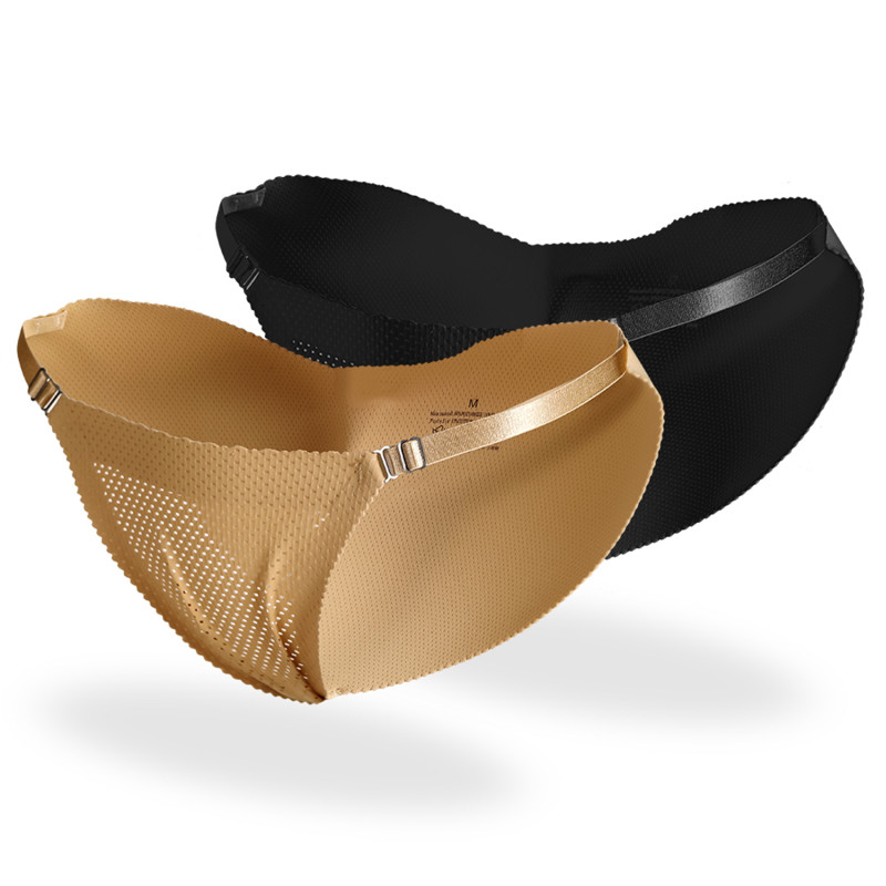 Sieviešu sūklis polsterētas viltotas dupša apakšbiksītes Gurnu sēžamvietas paceļama apakšveļa apakšā, push-up pielāgota siksna G-string bezšuvju bikini bikses