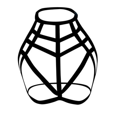 Pojas za podvezice Seksi čipkasti šuplji bandage grudnjak Bdsm pojas za tijelo Grudnjak s kavezom Modni naramenice Elastične gotičke kratke majice Donje rublje