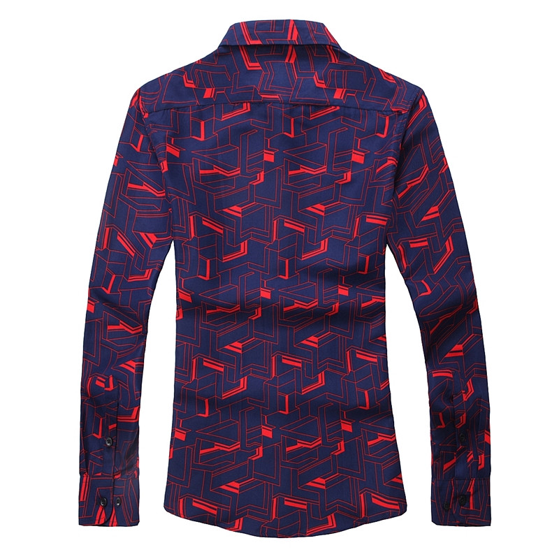 Vyriški gėlių raštais 2021 m. naujiena Madingi laisvalaikio marškiniai ilgomis rankovėmis vyriški negabaritinis dydis 5XL 6XL 7XL Firminiai drabužiai