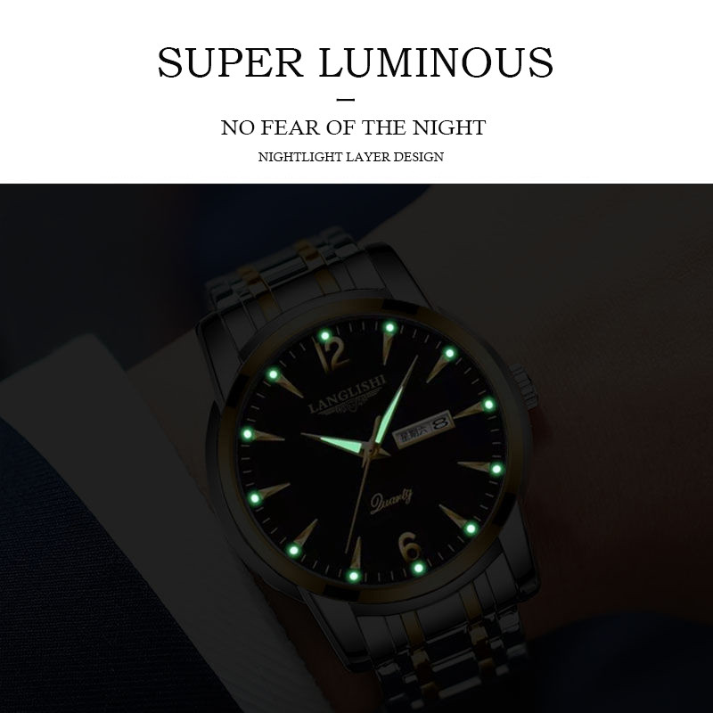 POEDAGAR 2021. gada jauni vīriešu pulksteņi Populārāko zīmolu gaismas ūdensnecaurlaidīgi nedēļas kalendārs ikdienas modes nerūsējošā tērauda kvarca rokas pulkstenis, dāvana