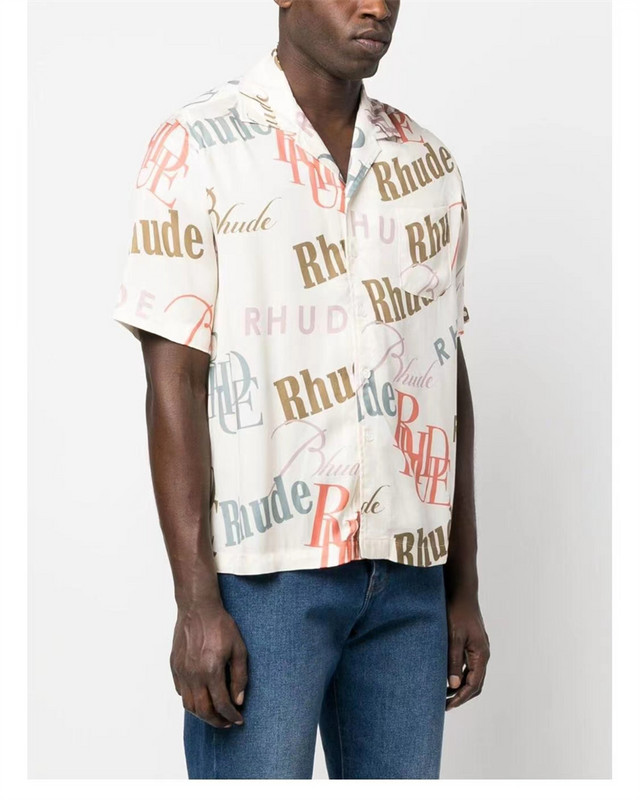 Vasaras pludmales stila krekls ar atloku apkakles apkakle vīriešiem sievietēm 1:1 labākās kvalitātes hiphopa logotips ar pilnu burtu krekli Tops ar īsām piedurknēm