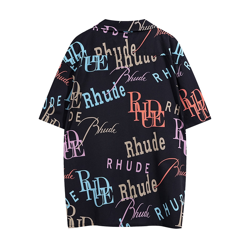 Vasaras pludmales stila krekls ar atloku apkakles apkakle vīriešiem sievietēm 1:1 labākās kvalitātes hiphopa logotips ar pilnu burtu krekli Tops ar īsām piedurknēm