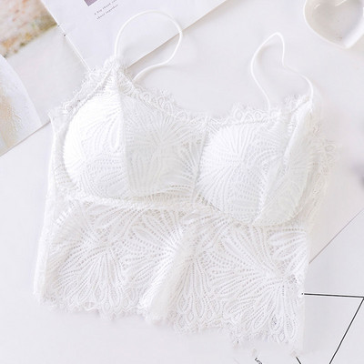 Moteriškos liemenėlės Pad Push Up belaidė nėriniuota liemenėlė Sexy Bralette Plus Size fitneso apatinis trikotažas su gėlių raštais apatinis trikotažas, pilnas puodelis