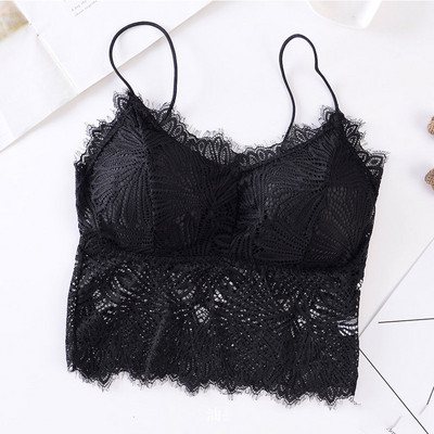 Moteriškos liemenėlės Pad Push Up belaidė nėriniuota liemenėlė Sexy Bralette Plus Size fitneso apatinis trikotažas su gėlių raštais apatinis trikotažas, pilnas puodelis