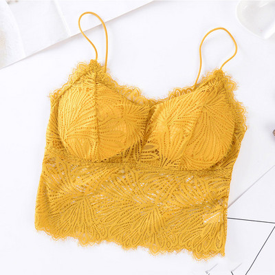 Moteriškos liemenėlės Pad Push Up belaidė nėriniuota liemenėlė Sexy Bralette Plus Size fitneso apatinis trikotažas su gėlių raštais apatinis trikotažas, pilnas puodelis