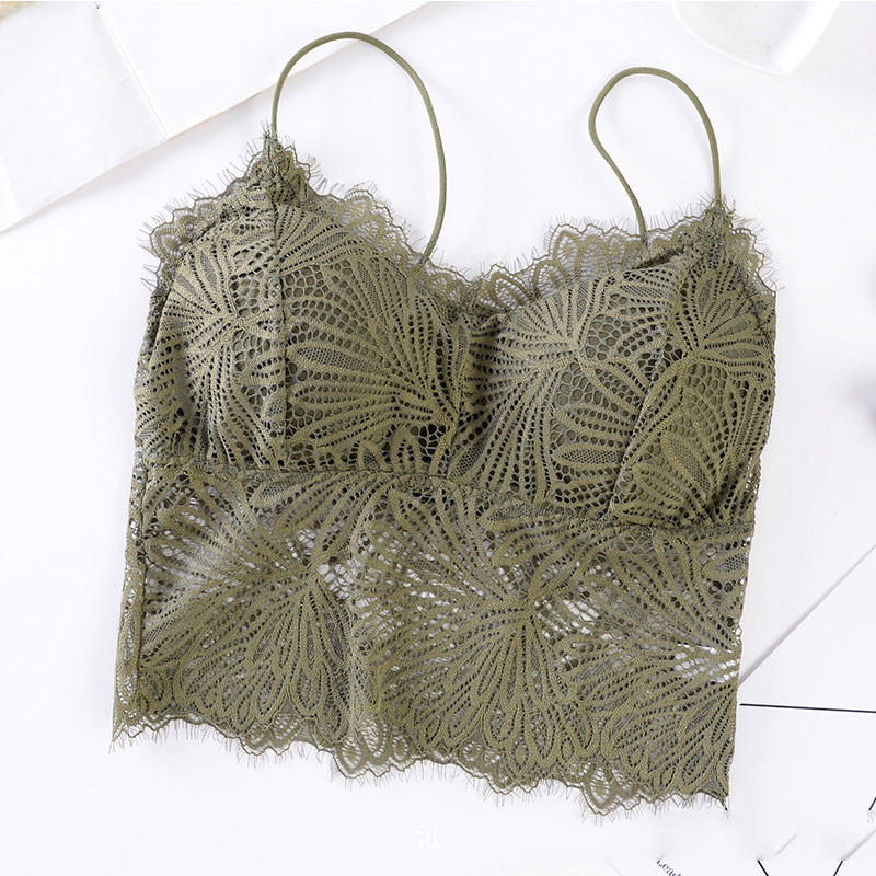 Moteriškos liemenėlės Pad Push Up belaidė nėriniuota liemenėlė Sexy Bralette Plus Size fitneso apatinis trikotažas su gėlių raštais apatinis trikotažas, pilnas puodelis