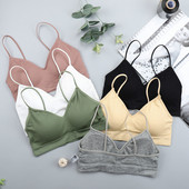 SVOKOR Push Up Solid Liemenėlė Elasting Gathering Bralette Summer Anti-light Korėjietiško stiliaus Wild Bra Tube Top Sexy Besiūlė liemenėlė be vielos