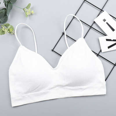 SVOKOR Push Up Solid Liemenėlė Elasting Gathering Bralette Summer Anti-light Korėjietiško stiliaus Wild Bra Tube Top Sexy Besiūlė liemenėlė be vielos