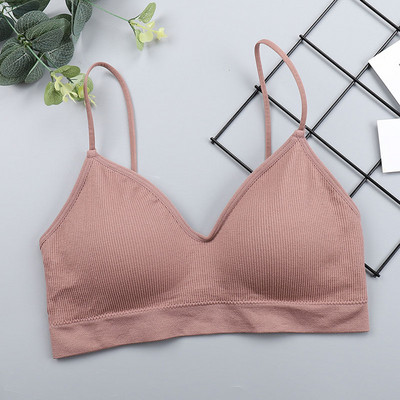 SVOKOR Push Up Solid Liemenėlė Elasting Gathering Bralette Summer Anti-light Korėjietiško stiliaus Wild Bra Tube Top Sexy Besiūlė liemenėlė be vielos