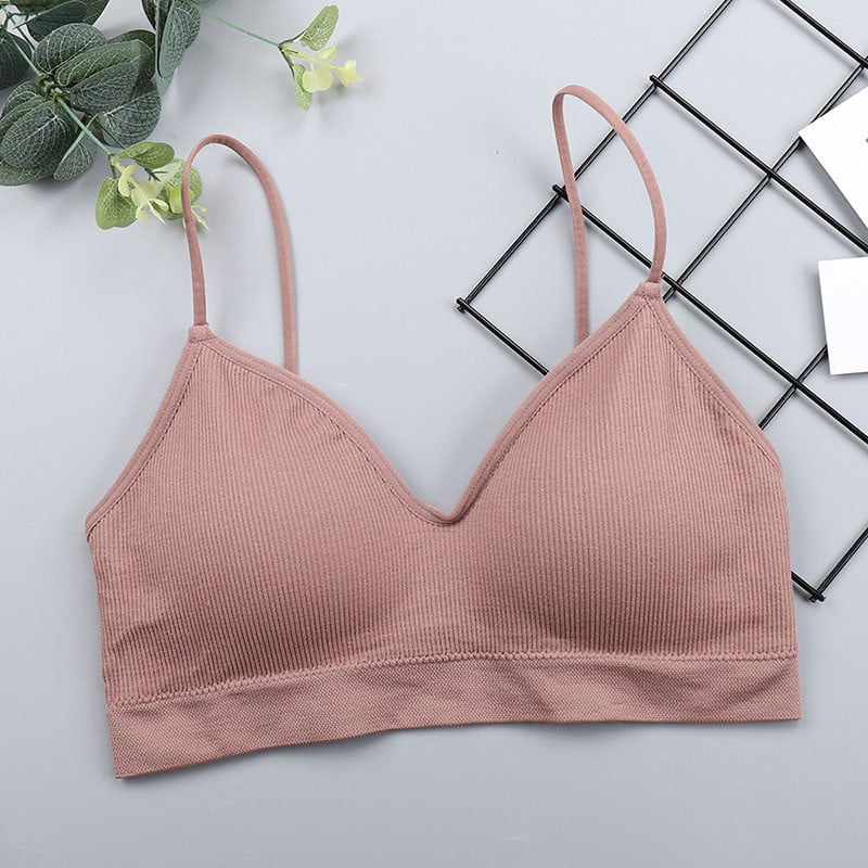 SVOKOR Push Up Solid Liemenėlė Elasting Gathering Bralette Summer Anti-light Korėjietiško stiliaus Wild Bra Tube Top Sexy Besiūlė liemenėlė be vielos