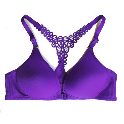 Push Up Moteriškos giluminės liemenėlės Moteriškos plius dydžio liemenėlės be nugarėlės moterims, priekyje uždaromos apatinės vielos liemenėlės Sexy 3/4 puodelio paminkštinta bralette