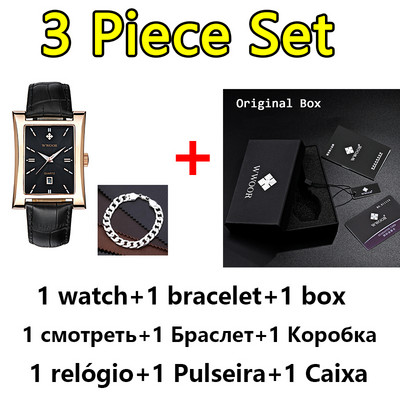 Meeste kellad 2022 Luksusbränd WWOOR klassikaline mood ehtsast nahast meeste randmekellad veekindlad meeste käekellad, meeste 2023