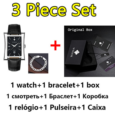 Meeste kellad 2022 Luksusbränd WWOOR klassikaline mood ehtsast nahast meeste randmekellad veekindlad meeste käekellad, meeste 2023