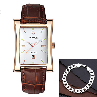Meeste kellad 2022 Luksusbränd WWOOR klassikaline mood ehtsast nahast meeste randmekellad veekindlad meeste käekellad, meeste 2023