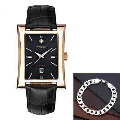 Meeste kellad 2022 Luksusbränd WWOOR klassikaline mood ehtsast nahast meeste randmekellad veekindlad meeste käekellad, meeste 2023