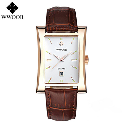 Meeste kellad 2022 Luksusbränd WWOOR klassikaline mood ehtsast nahast meeste randmekellad veekindlad meeste käekellad, meeste 2023
