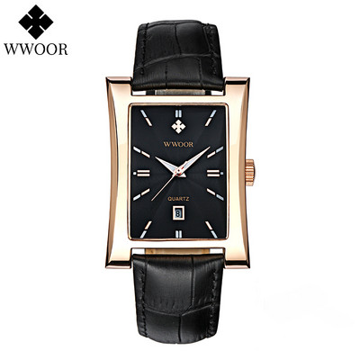 Meeste kellad 2022 Luksusbränd WWOOR klassikaline mood ehtsast nahast meeste randmekellad veekindlad meeste käekellad, meeste 2023