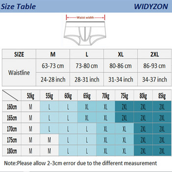 WIDYZON Άνευ ραφής σέξι εσώρουχα ανδρικά μπόξερ Εξαιρετικά λεπτά αναπνεύσιμα μπόξερ σορτς Cueca Modal Elastic U πουγκί μαλακά σώβρακα