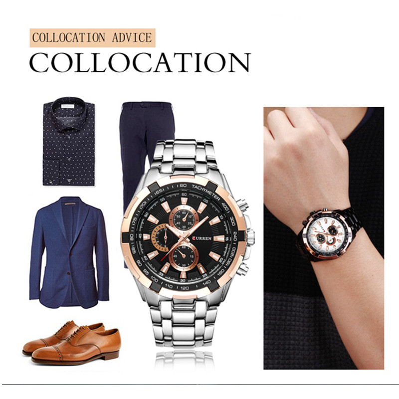 CURREN Ρολόγια Ανδρικά Μόδα & Casual Ρολόγια Χαλαζίας Κλασικό Αναλογικό Αθλητικό Ρολόι από ανοξείδωτο ατσάλι Relojes δωρεάν αποστολή