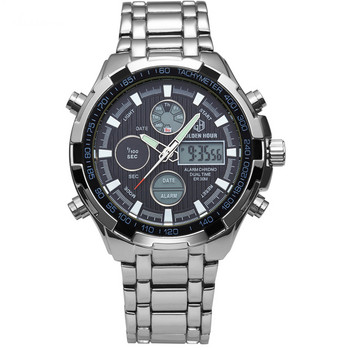 Известна луксозна топ марка мъжки военен спортен часовник мъжки LED аналогов цифров часовник армейски неръждаем кварцов часовник Relogio Masculino подарък