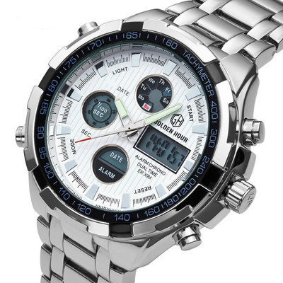 Kuulus luksuslik tippbrändi meeste sõjaline spordikell meeste LED-analoog-digitaalkell Army roostevabast terasest kvartskell Relogio Masculino kingitus