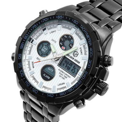 Kuulus luksuslik tippbrändi meeste sõjaline spordikell meeste LED-analoog-digitaalkell Army roostevabast terasest kvartskell Relogio Masculino kingitus
