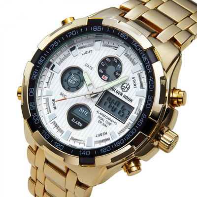 Kuulus luksuslik tippbrändi meeste sõjaline spordikell meeste LED-analoog-digitaalkell Army roostevabast terasest kvartskell Relogio Masculino kingitus