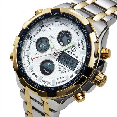 Kuulus luksuslik tippbrändi meeste sõjaline spordikell meeste LED-analoog-digitaalkell Army roostevabast terasest kvartskell Relogio Masculino kingitus