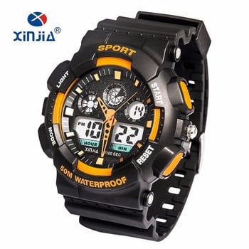 XINJIA Brand Style Japan Movement Military Shock Resistant Ψηφιακά Ρολόγια Στρατού Καμουφλάζ Αθλητικά Ανδρικά LCD Αδιάβροχα εξωτερικού χώρου