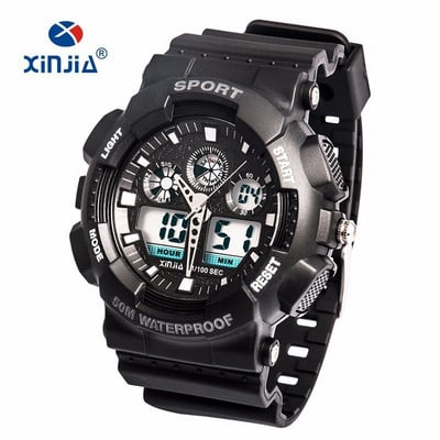 XINJIA Brand Style Japan Movement Military Shock Resistant Ψηφιακά Ρολόγια Στρατού Καμουφλάζ Αθλητικά Ανδρικά LCD Αδιάβροχα εξωτερικού χώρου