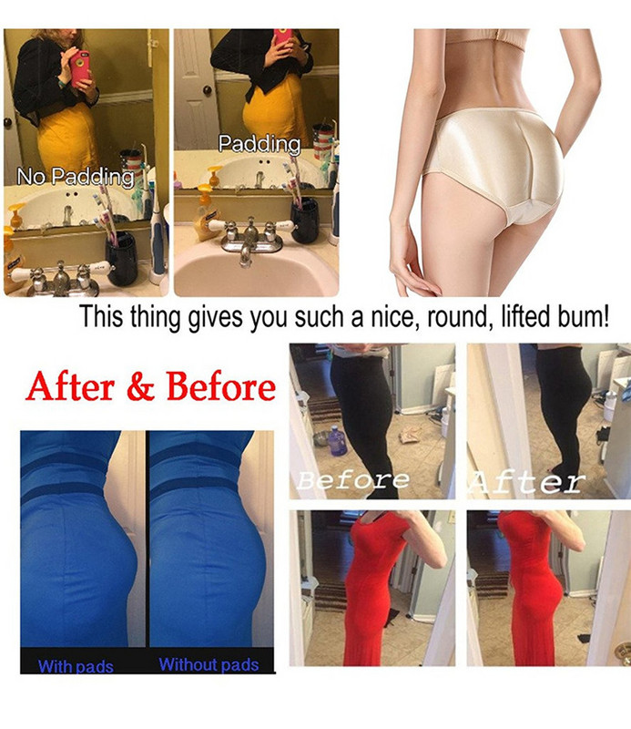 AfruliA bélelt bugyi alsónemű Butt Lifter Control Bugyi Deréktréner alakformáló női ruha Big Ass Hip Enhancer Shapwear