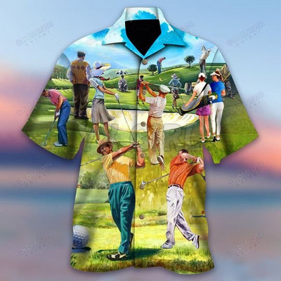 I`d Tap That Golf Havajų marškinėliai 3D Visur marginti Havajų marškinėliai Vyriški moteriški Harajuku laisvalaikio marškiniai Unisex