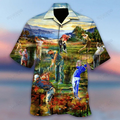 I`d Tap That Golf Havajų marškinėliai 3D Visur marginti Havajų marškinėliai Vyriški moteriški Harajuku laisvalaikio marškiniai Unisex
