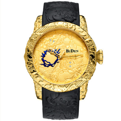 Divat BIDEN férfi karórák Dragon Design kvarc óra szilikon szíj vízálló sport karóra férfi óra Relogio Masculino