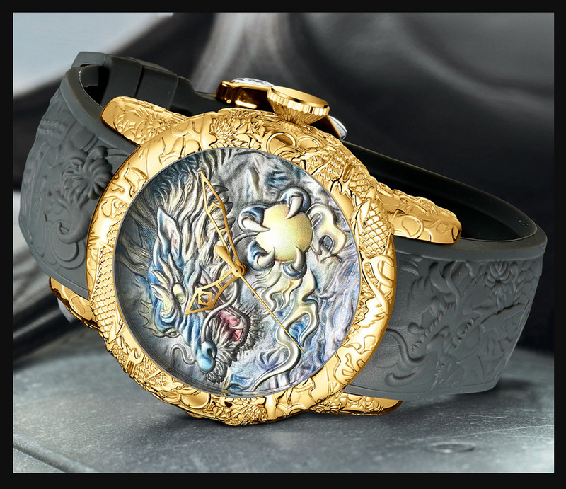 Divat BIDEN férfi karórák Dragon Design kvarc óra szilikon szíj vízálló sport karóra férfi óra Relogio Masculino